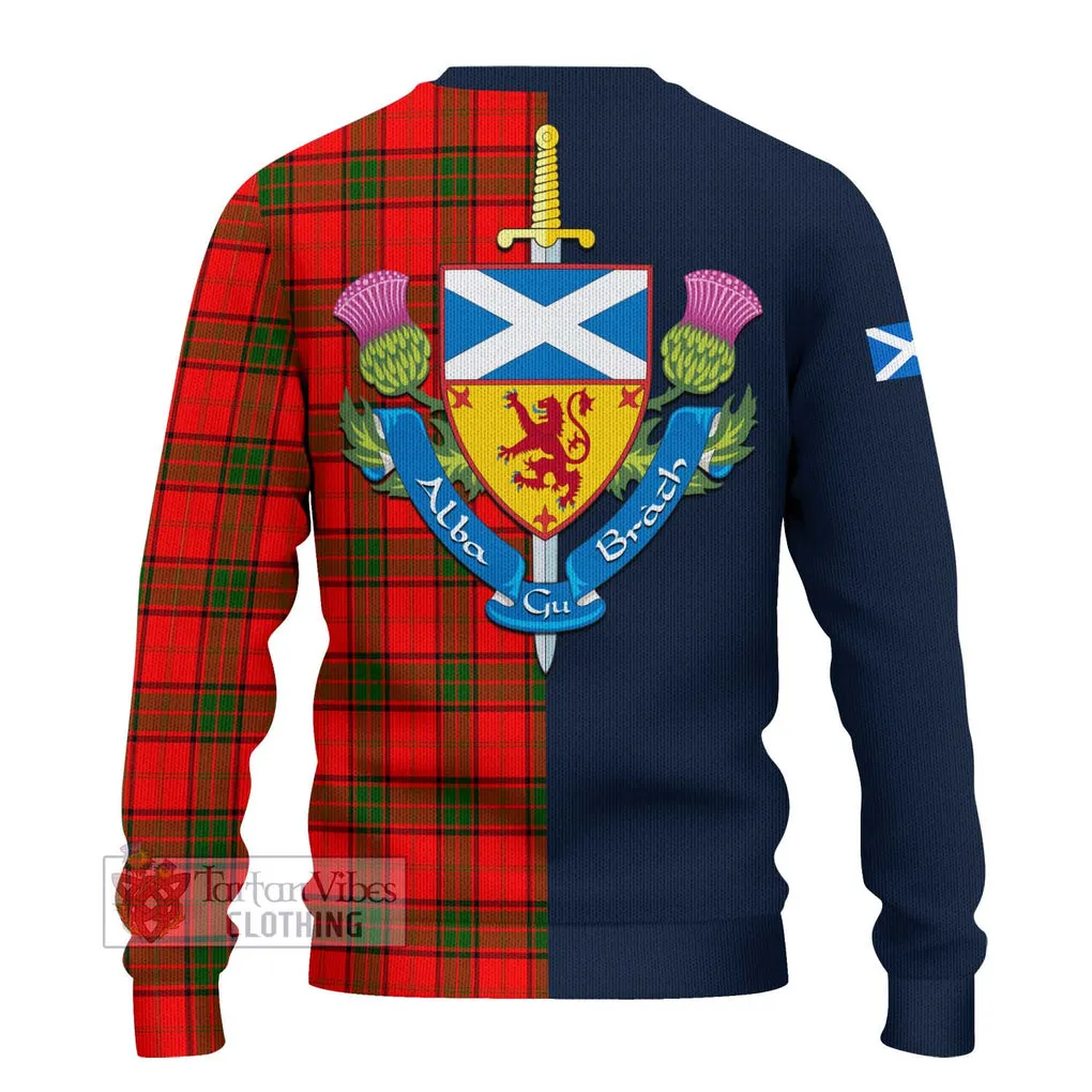 Adair Tartan Ugly Sweater with Scottish Lion Royal Arm Half Style