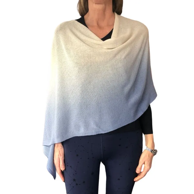 Alashan Cashmere Dip Dye Topper - Blue/Cream