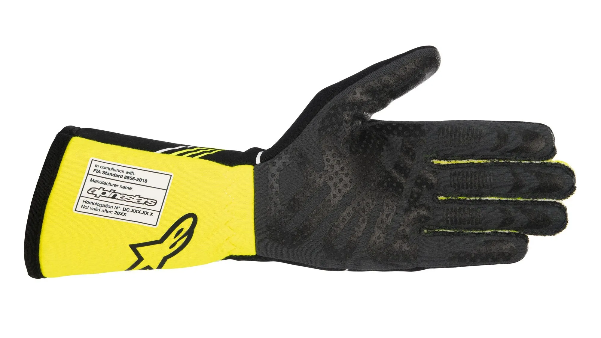 ALPINESTARS 3551023_155_S TECH 1-RACE v3 Racing gloves, FIA 8856-2018, black/yellow fluo, Size S