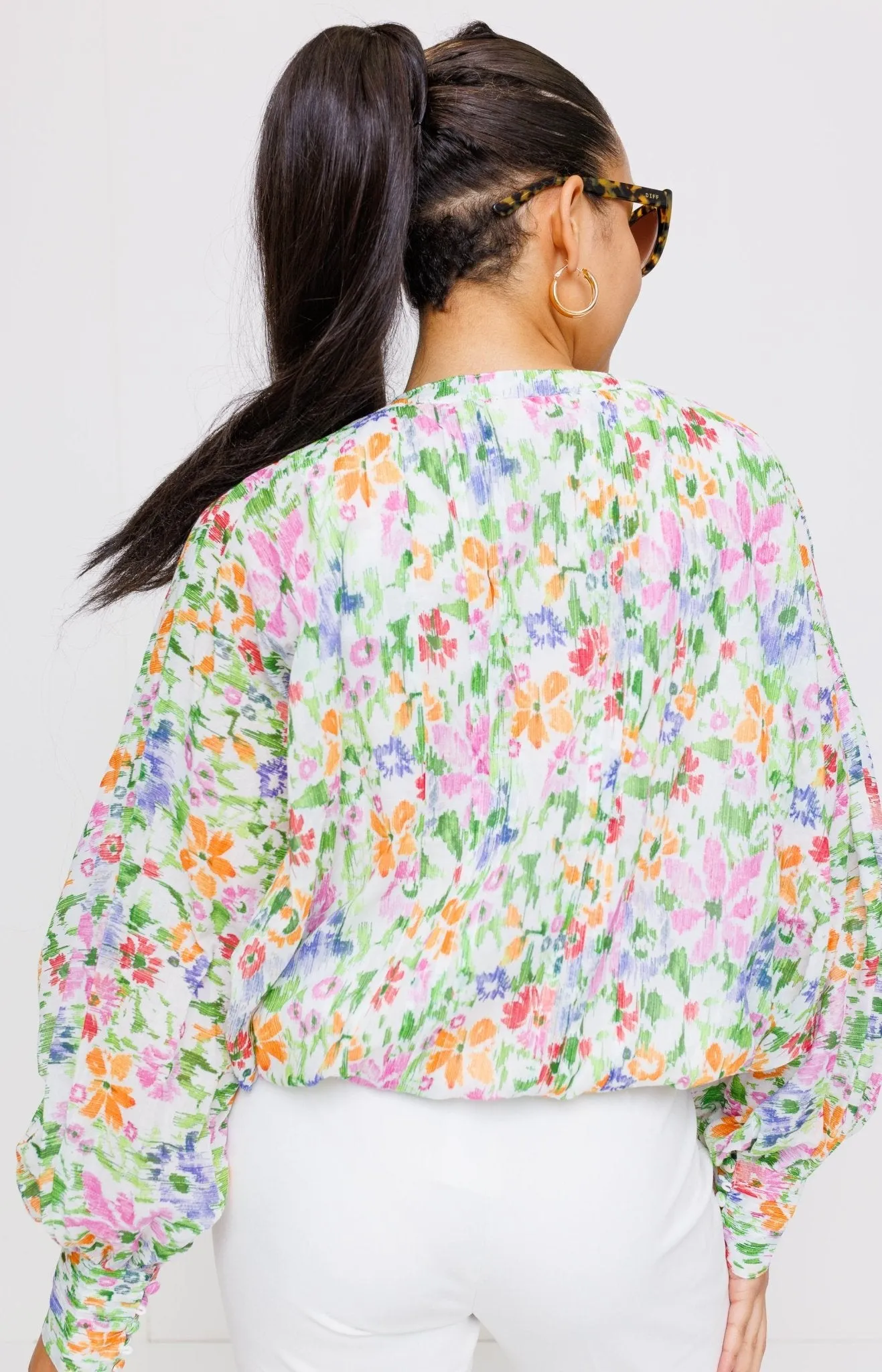 Amelia Floral Blouse, CREAM MULTI