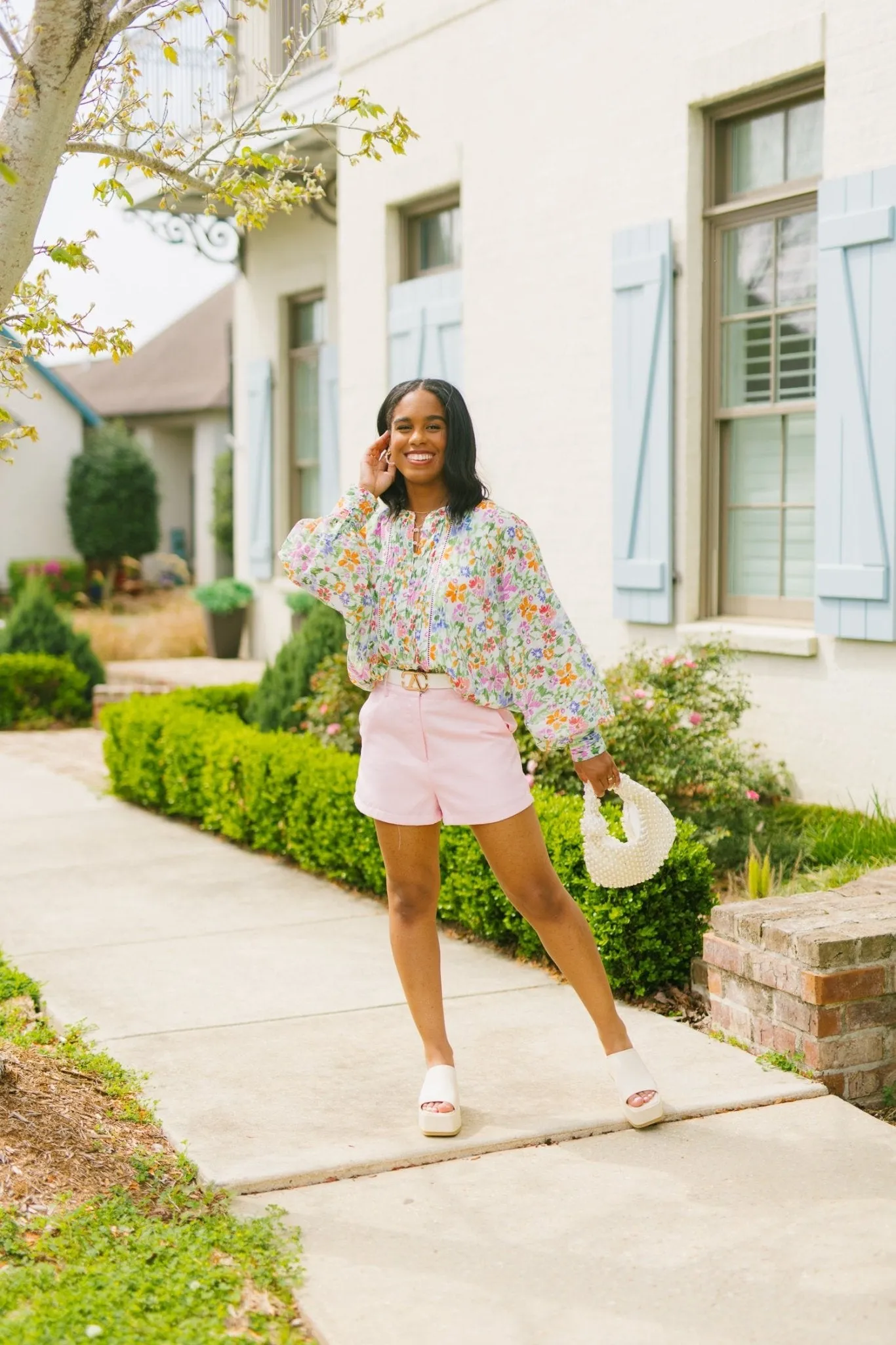 Amelia Floral Blouse, CREAM MULTI