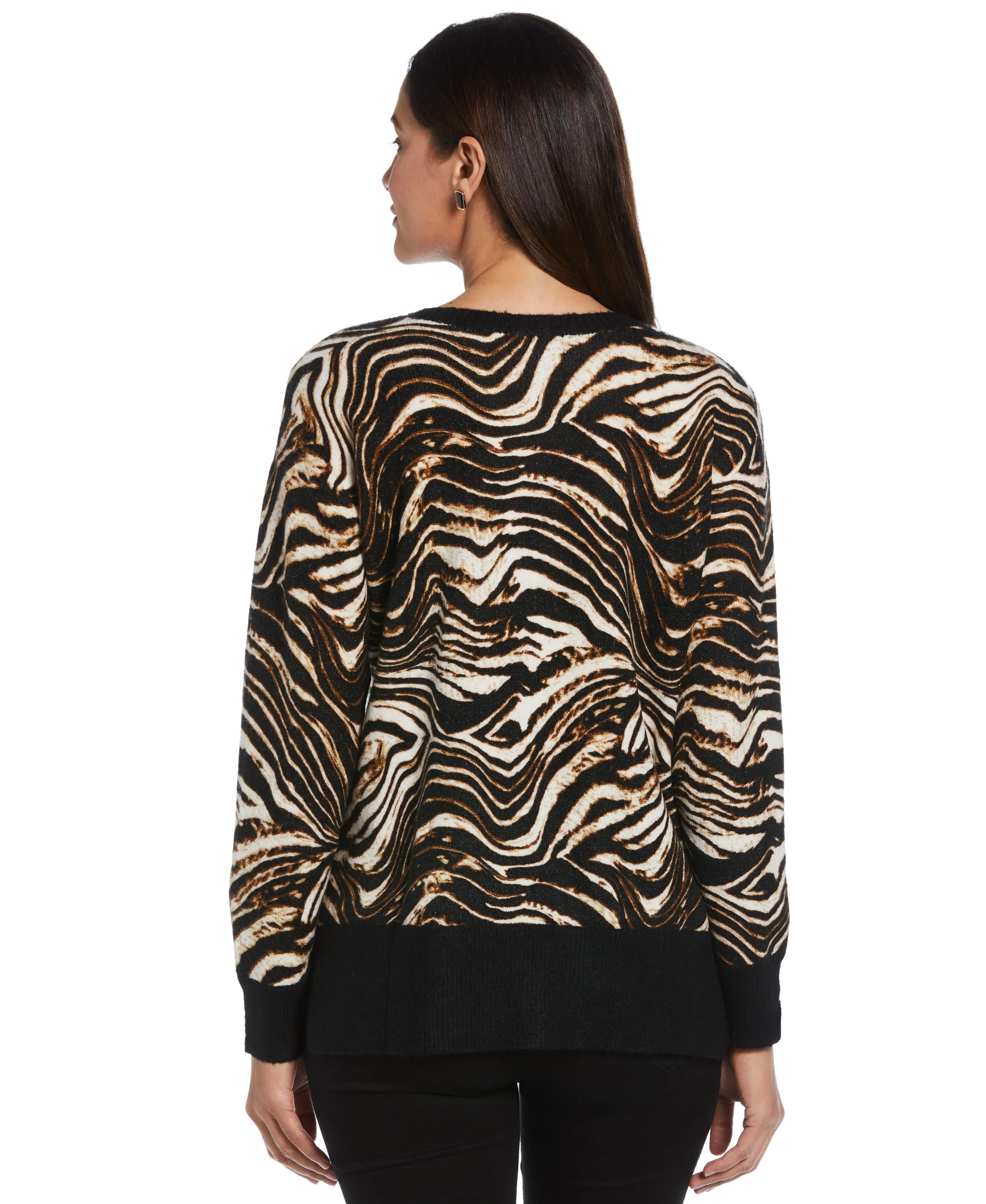 Animal Print Slouchy Sweater