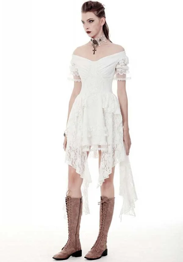 Arabella Steampunk [White] | DRESS