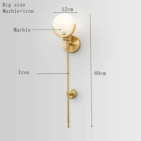 Attono - Modern Natural Marble Wall Lamp