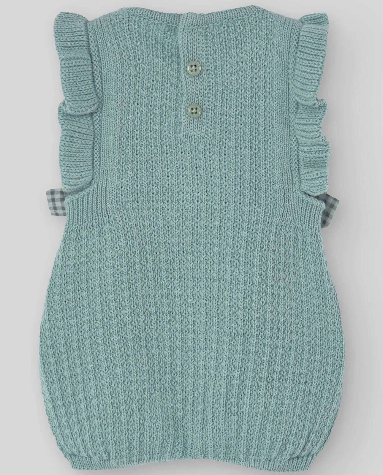 Baby Girls Green Knitted Romper