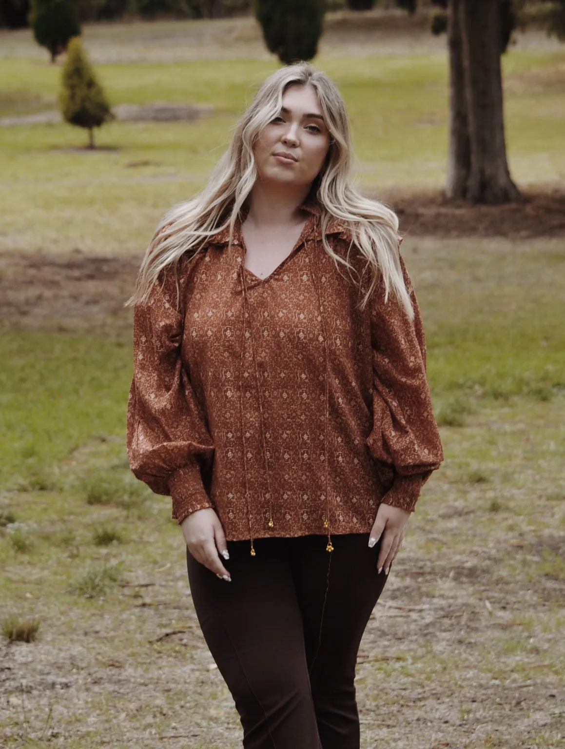 BAMBI BLOUSE ANTIQUE RUST