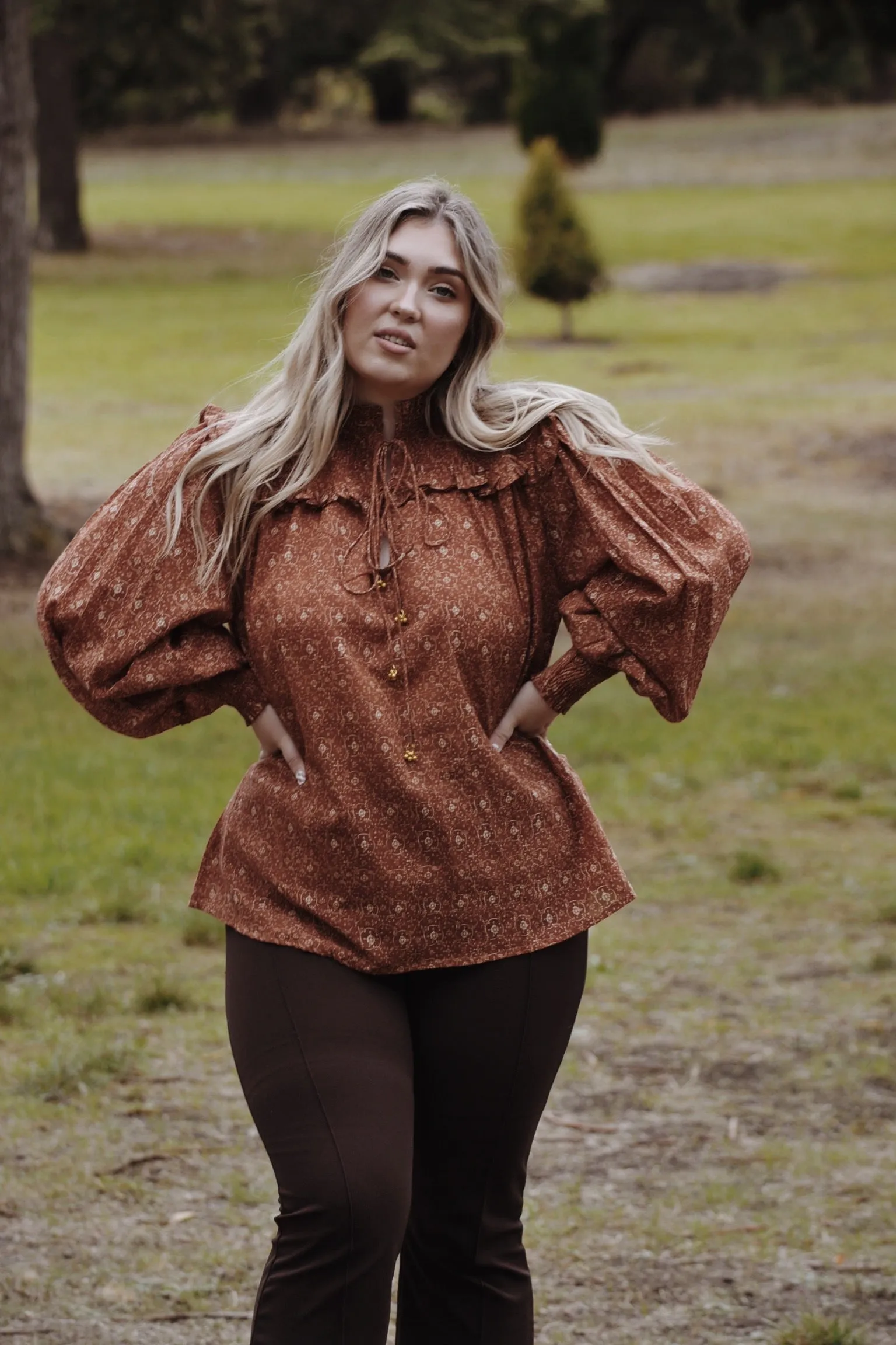 BAMBI BLOUSE ANTIQUE RUST