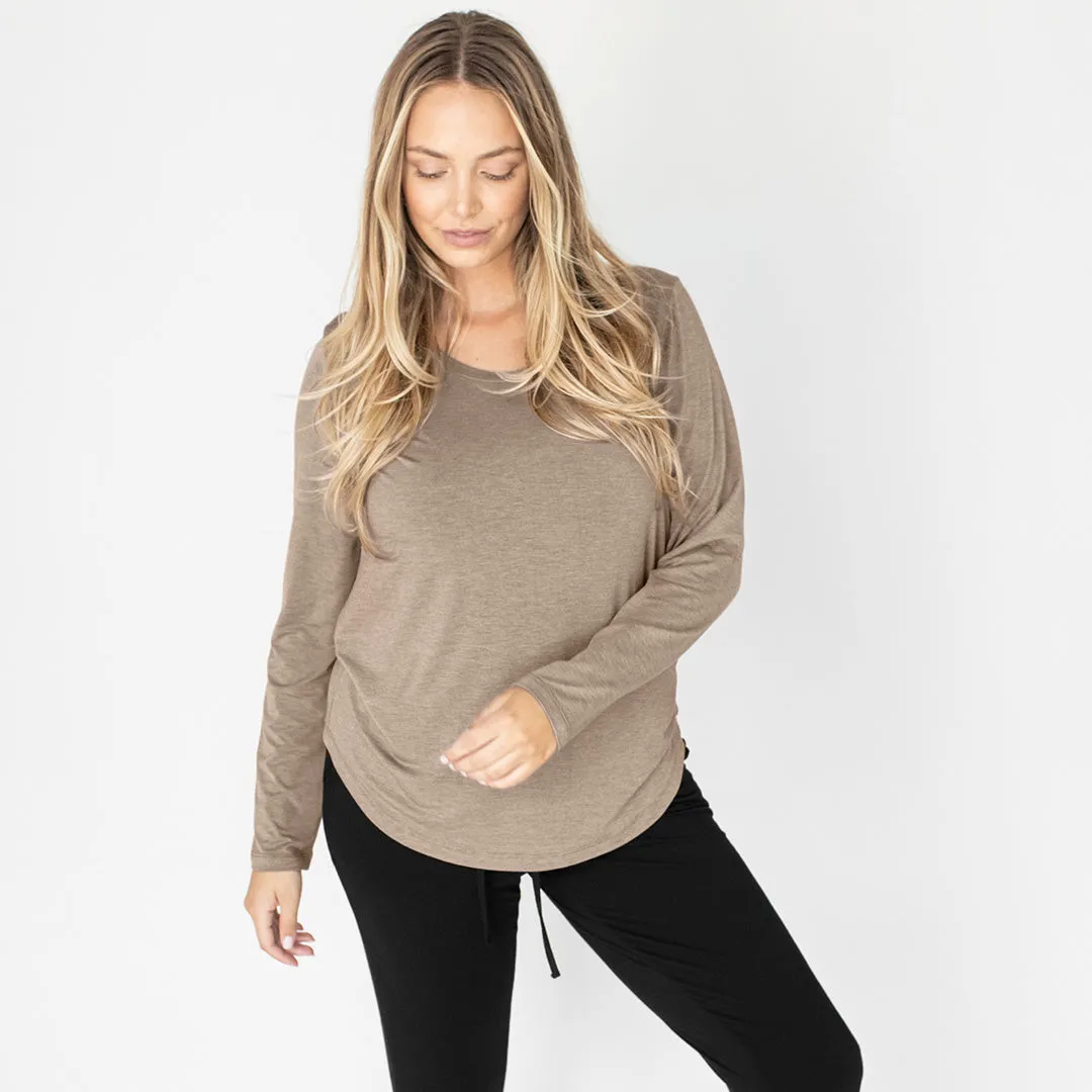 Bamboo Everyday Long Sleeve T-shirt | Wheat