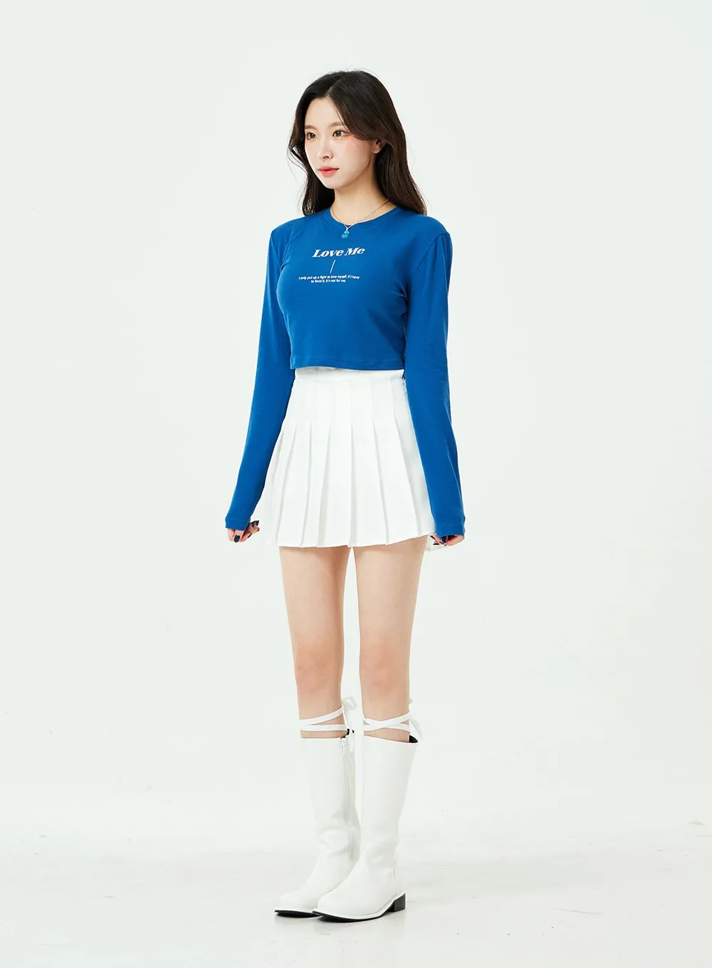 Basic Pleated Tennis Mini Skirt BS02