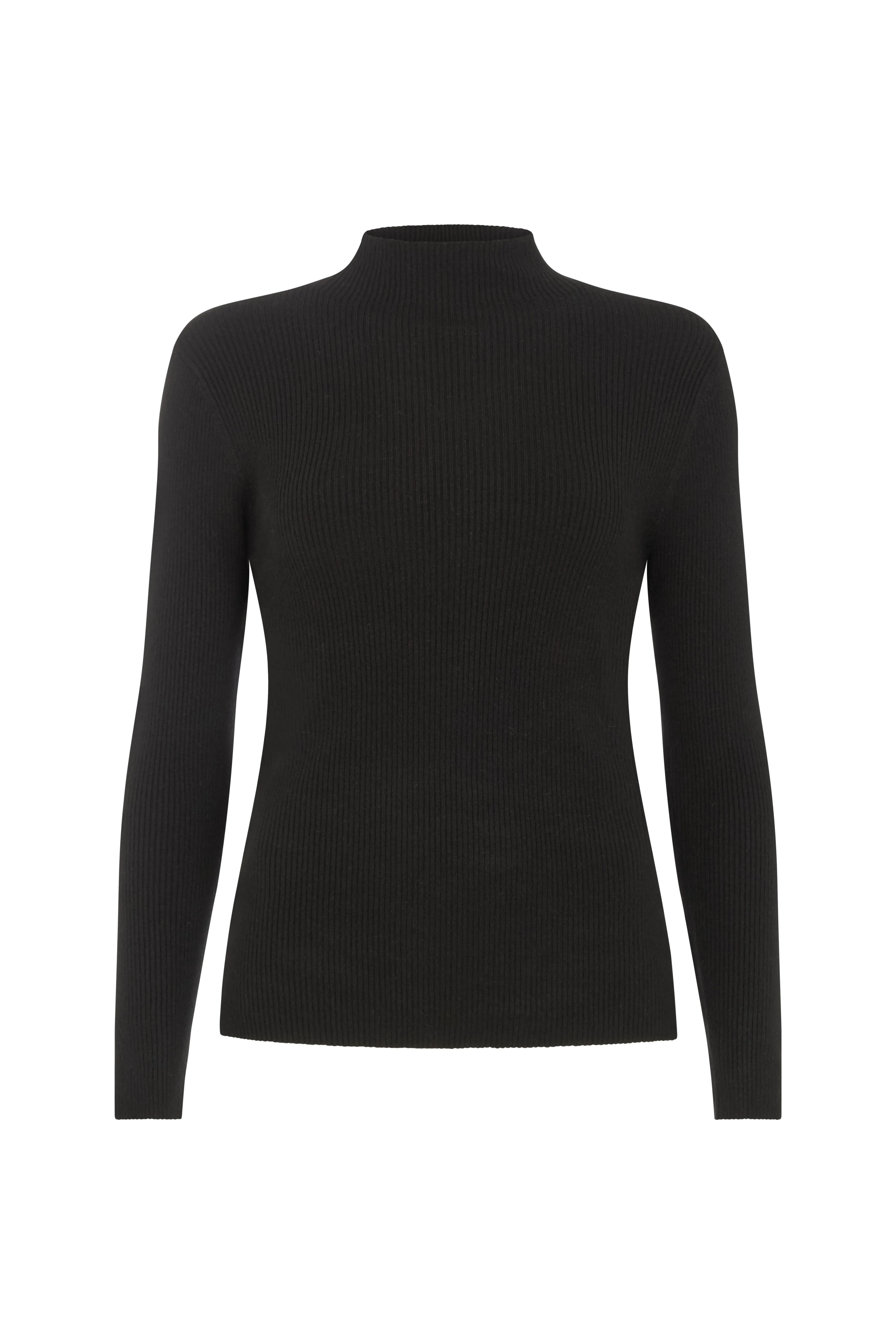 Beatrice Roll Neck Jumper In Black