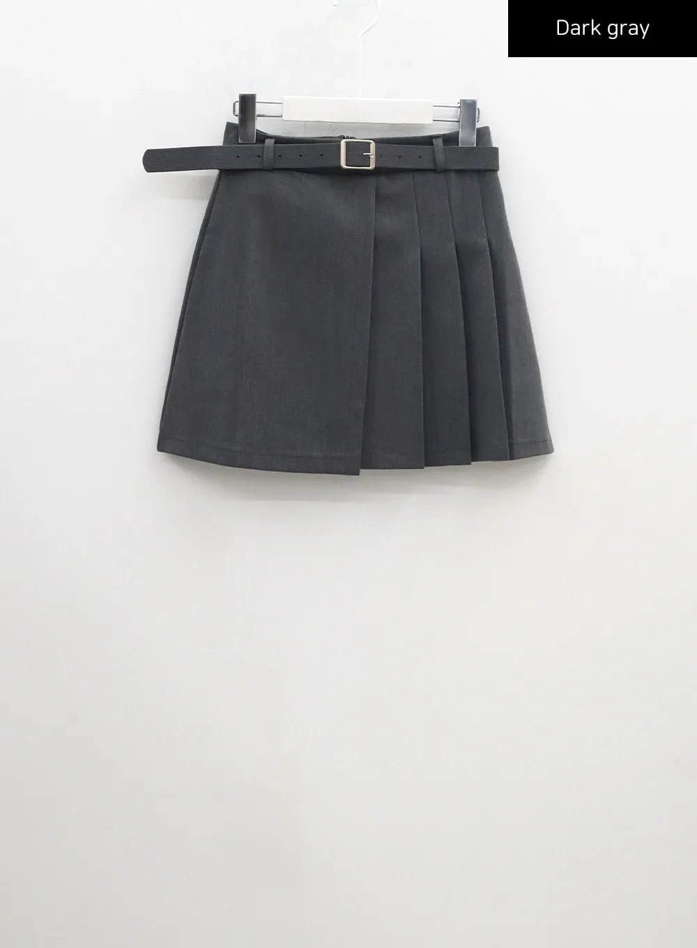 Belt Pleated Mini Skirt CA303