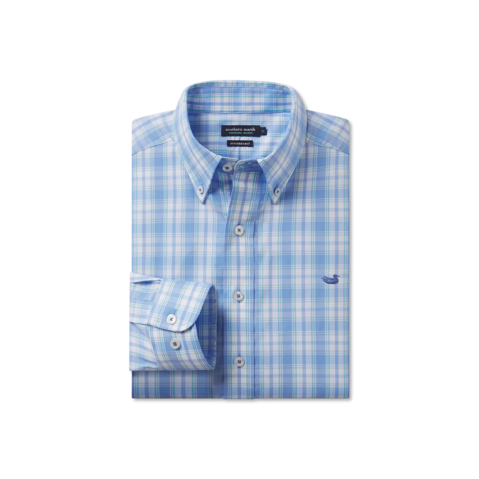 Benton Performance Plaid Dress Shirt