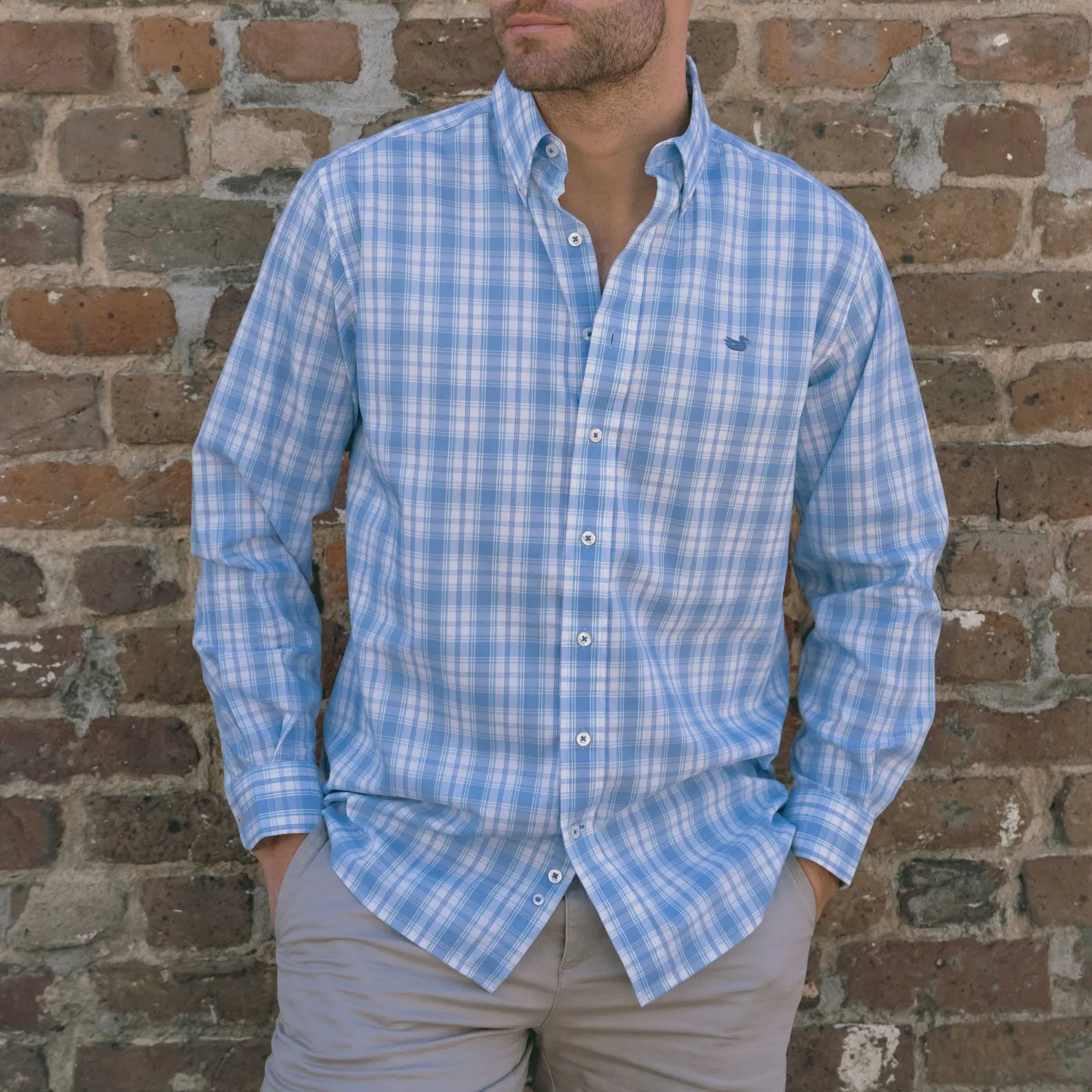 Benton Performance Plaid Dress Shirt