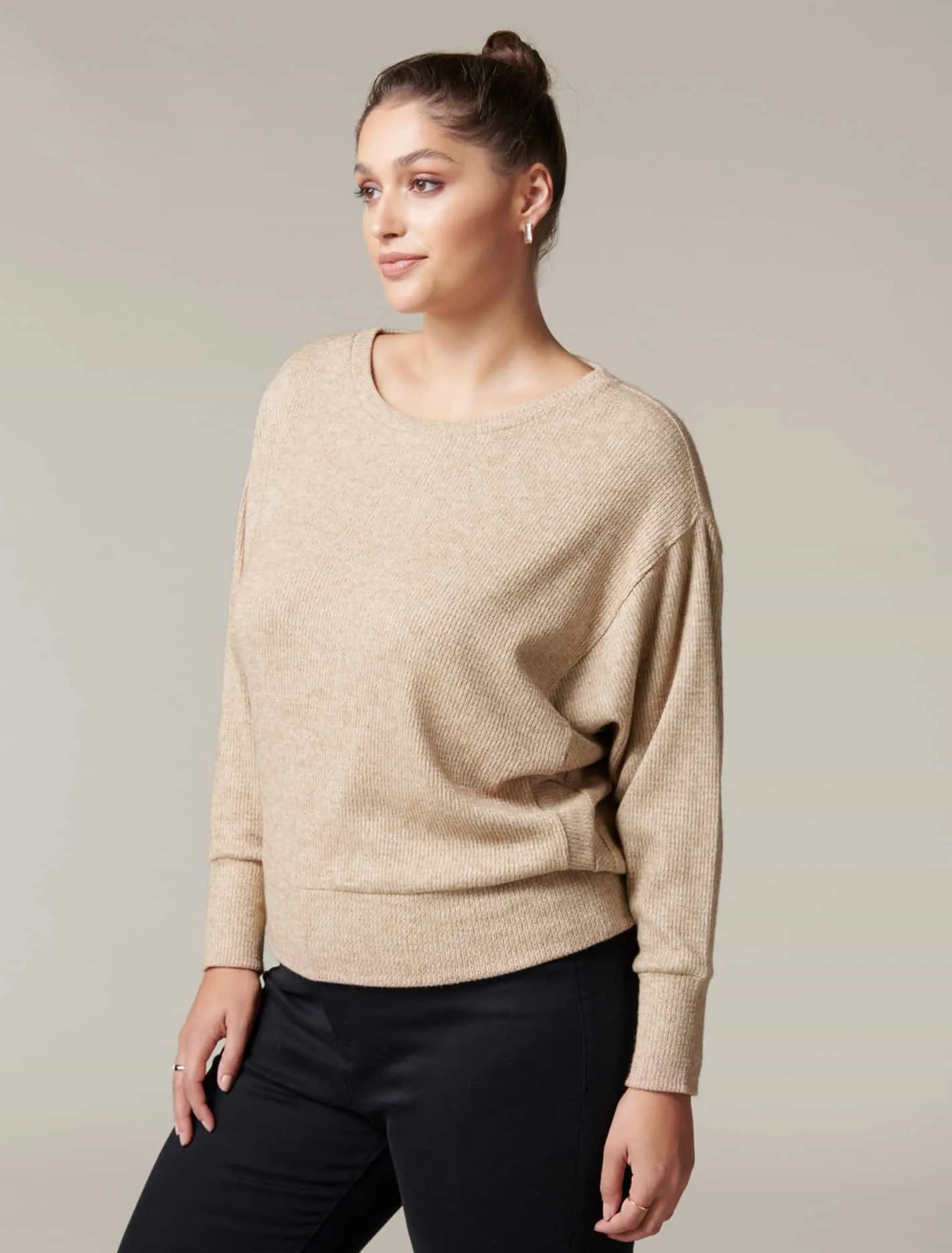 Betsy Curve Batwing Rib Jumper