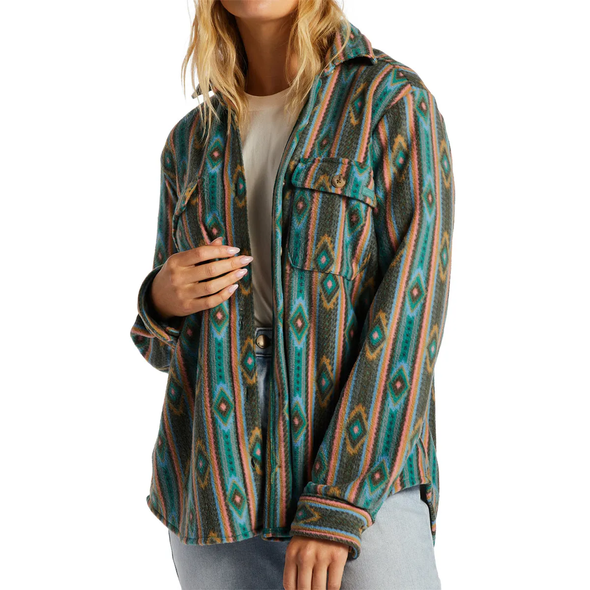 Billabong Women's A/Div Forge Fleece Flannel Shacket