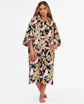 Billabong Womens Hooded Poncho-Jungle Night