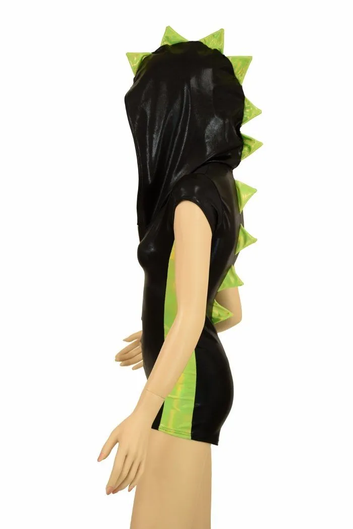 Black & Lime Side Panel Dragon Romper