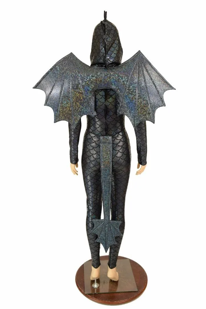 Black Dragon Catsuit ( Wings and Tail!)