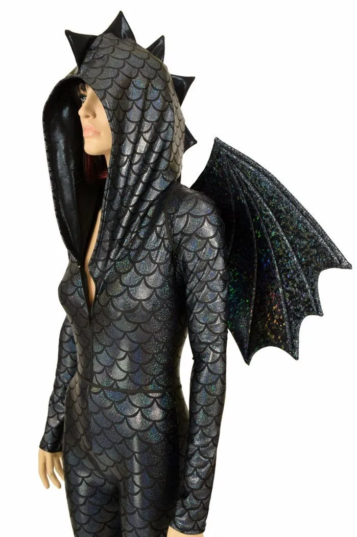 Black Dragon Catsuit ( Wings and Tail!)