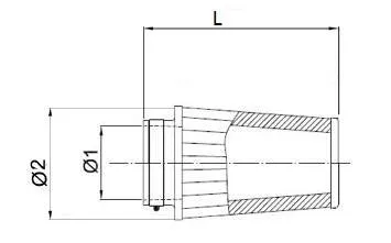 BMC FMSA49-75 Øi49 L75 CONICAL FILTER