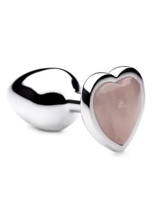 Booty Sparks Gemstones Rose Quartz Heart Anal Plug