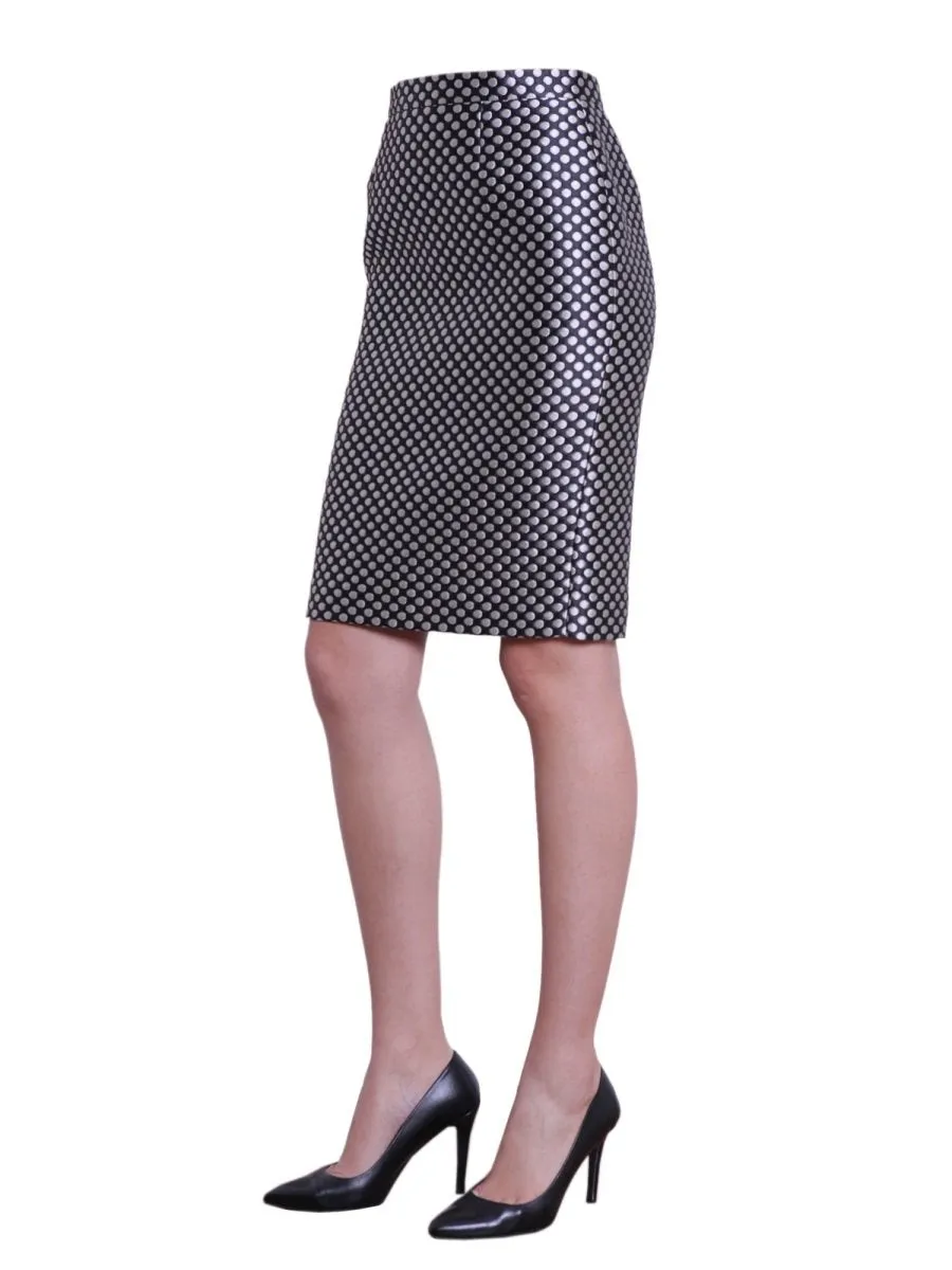 Boutique Moschino Polka Dot Pencil Skirt