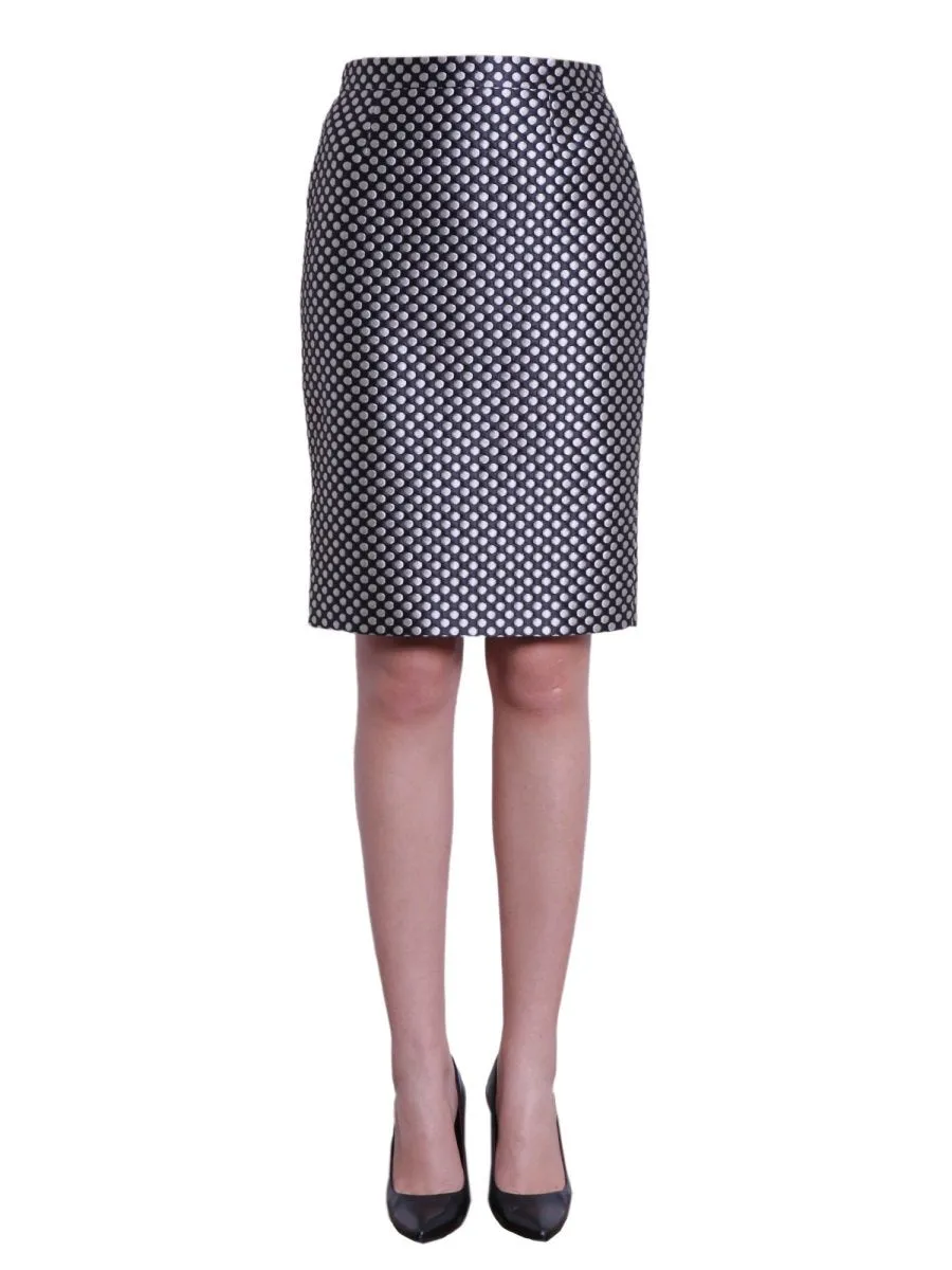 Boutique Moschino Polka Dot Pencil Skirt