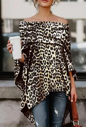 BRIANNA - LEOPARD PONCHO TOP