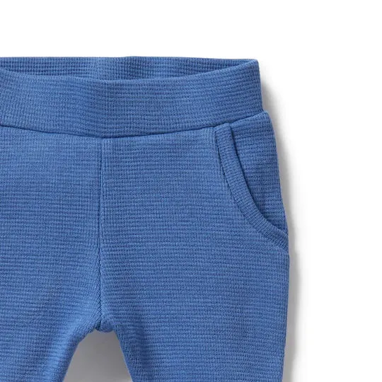 Brilliant Blue Organic Waffle Pant