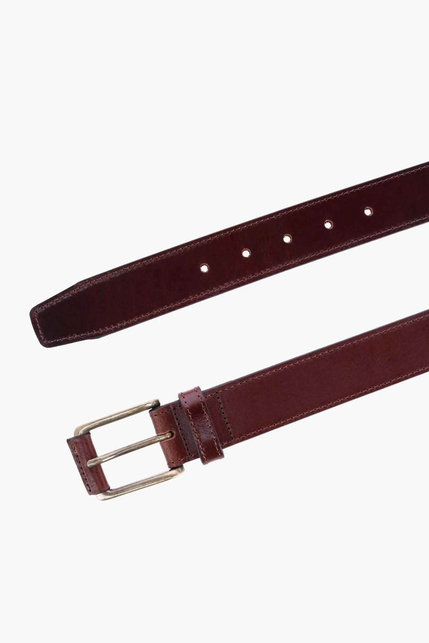 Brown Wyatt 34mm Genuine Leather Casual Jean Belt