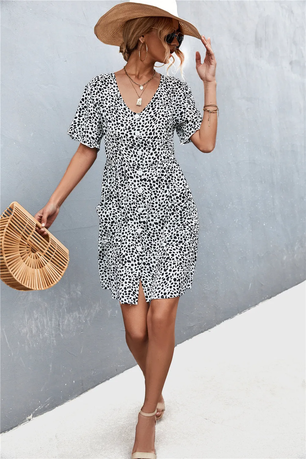 Button down Pocketed Dress