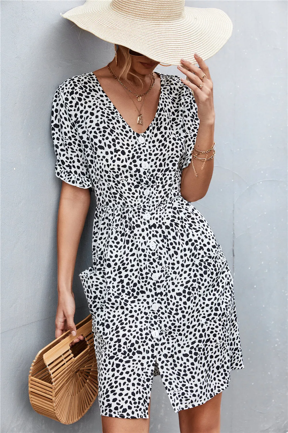 Button down Pocketed Dress