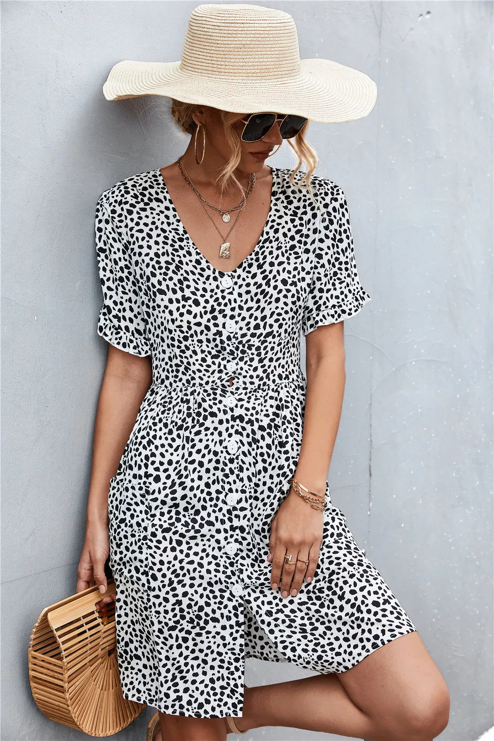 Button down Pocketed Dress