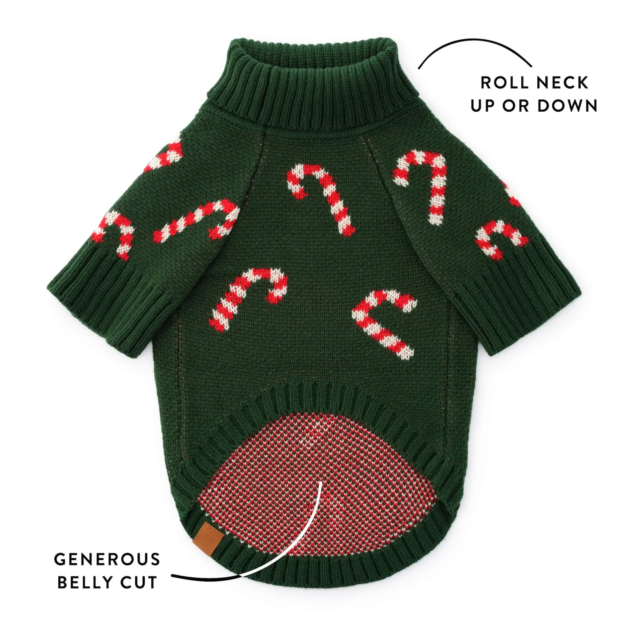 Candy Canes Dog Sweater