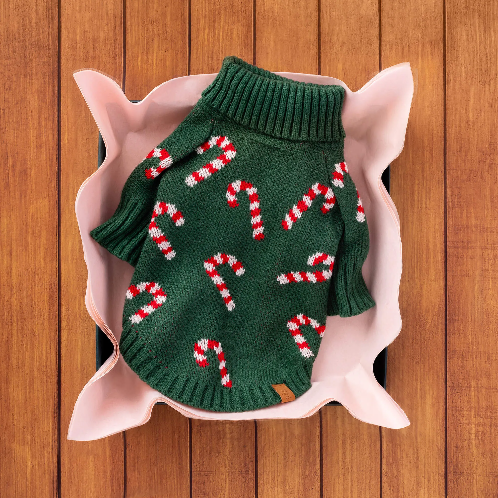 Candy Canes Dog Sweater