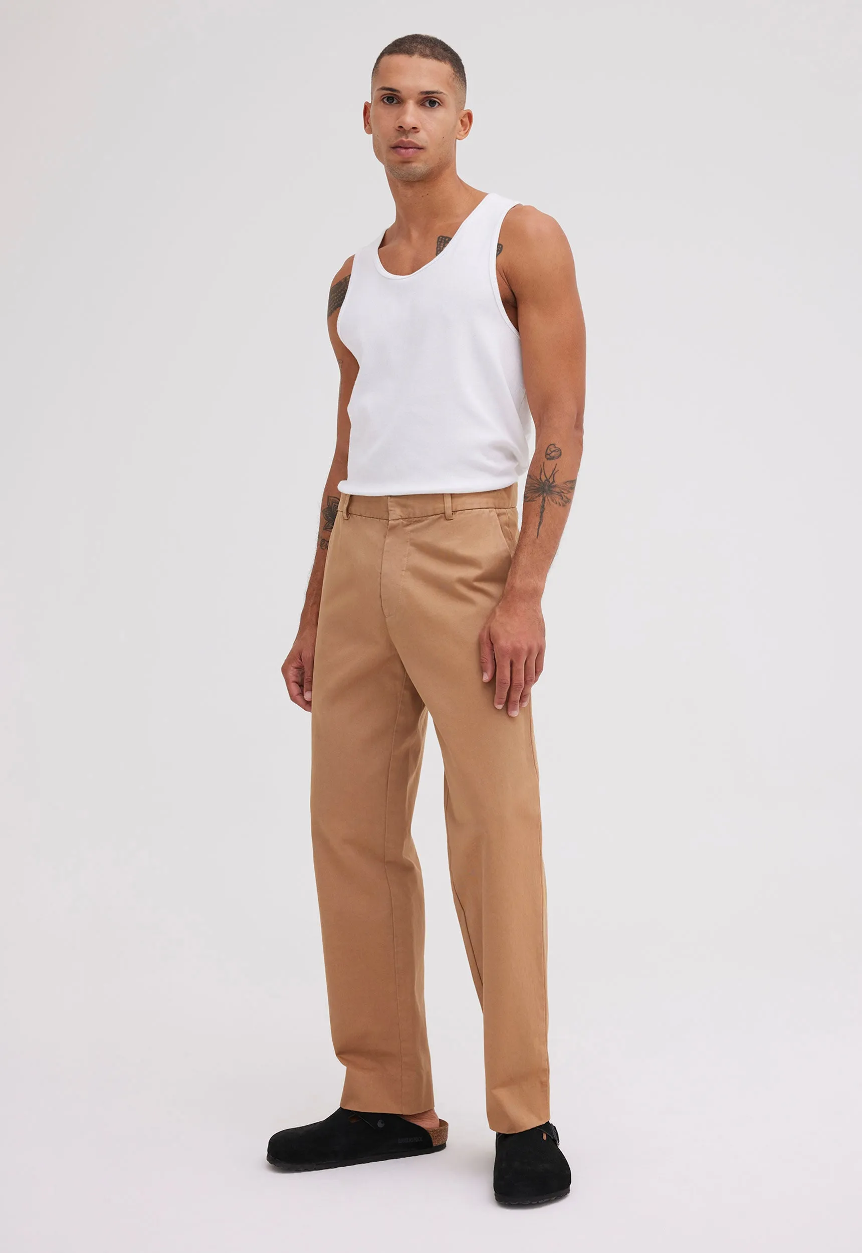 Cast Cotton Twill Pant in Nutmeg