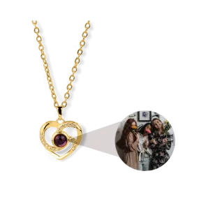 Center of My Heart Pave Photo Necklace