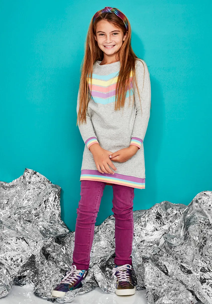 Chevron Stripe Fleece Tunic