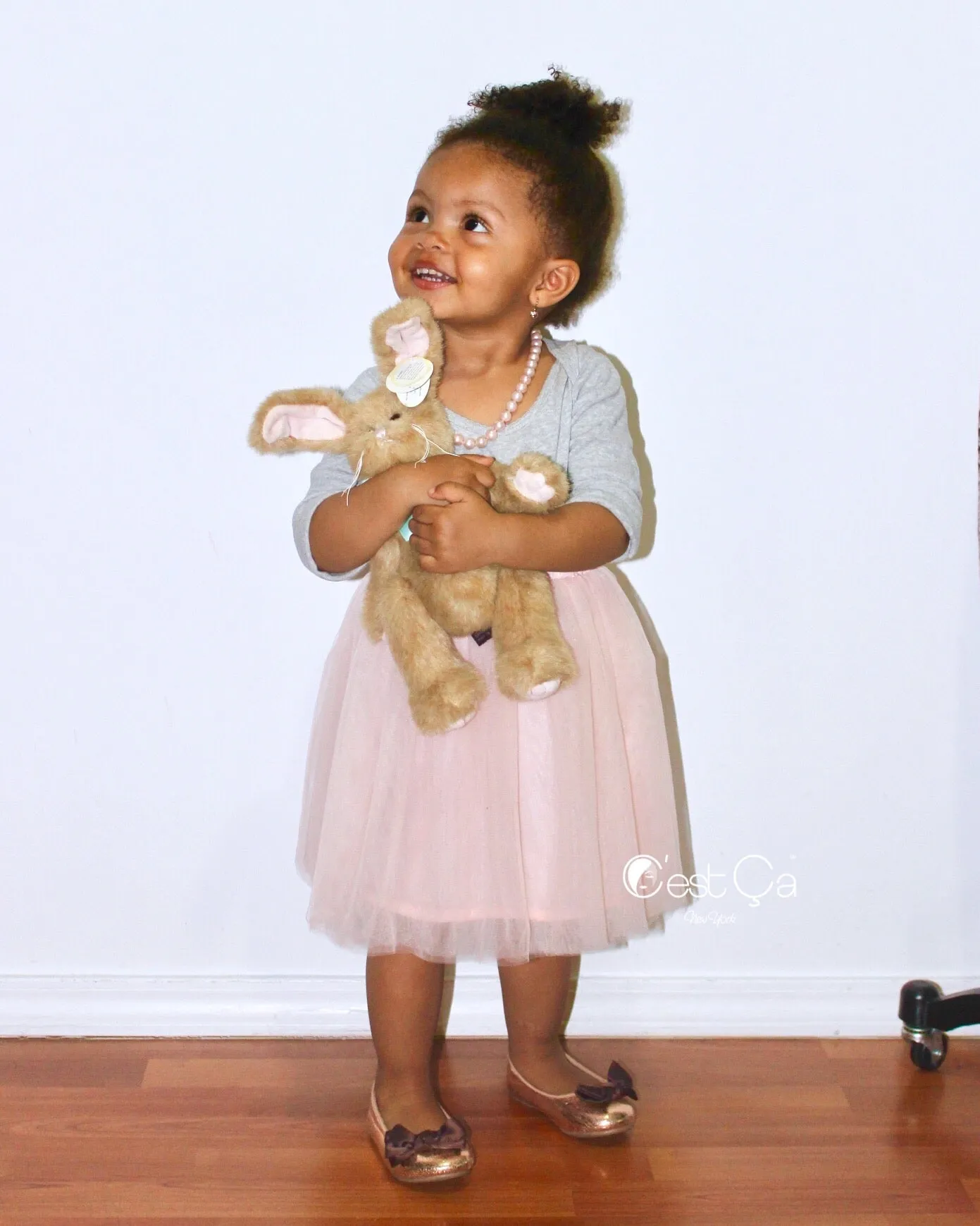 Claire Kids Blush Pink Soft Tulle Skirt