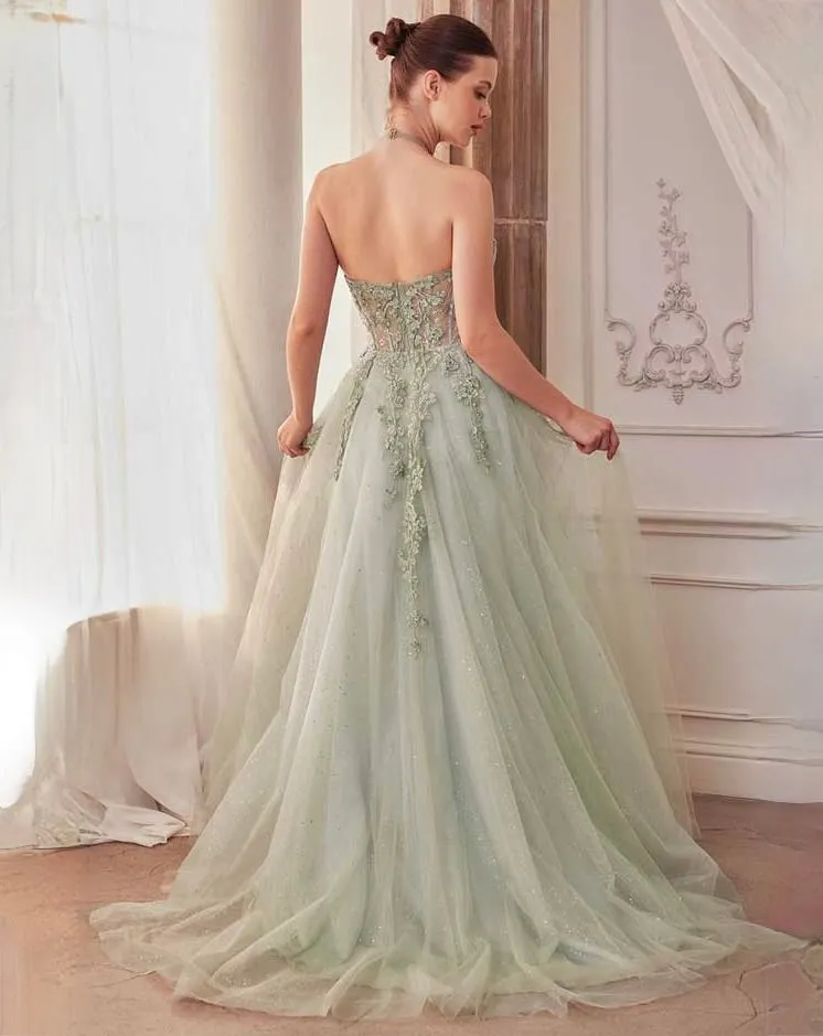 Clara Tulle Gown - Sage [HIRE]