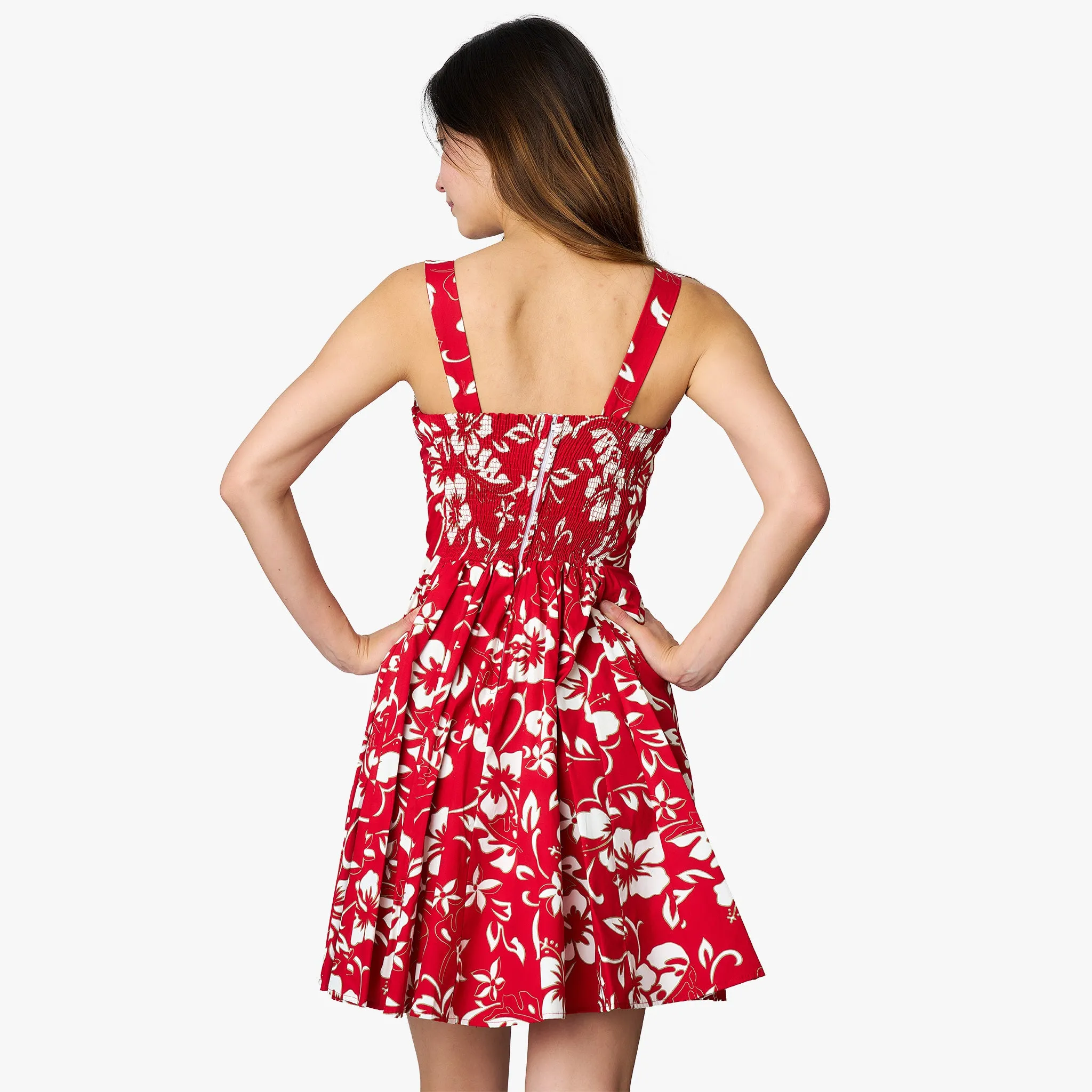 Classic Hibiscus Smock Sundress