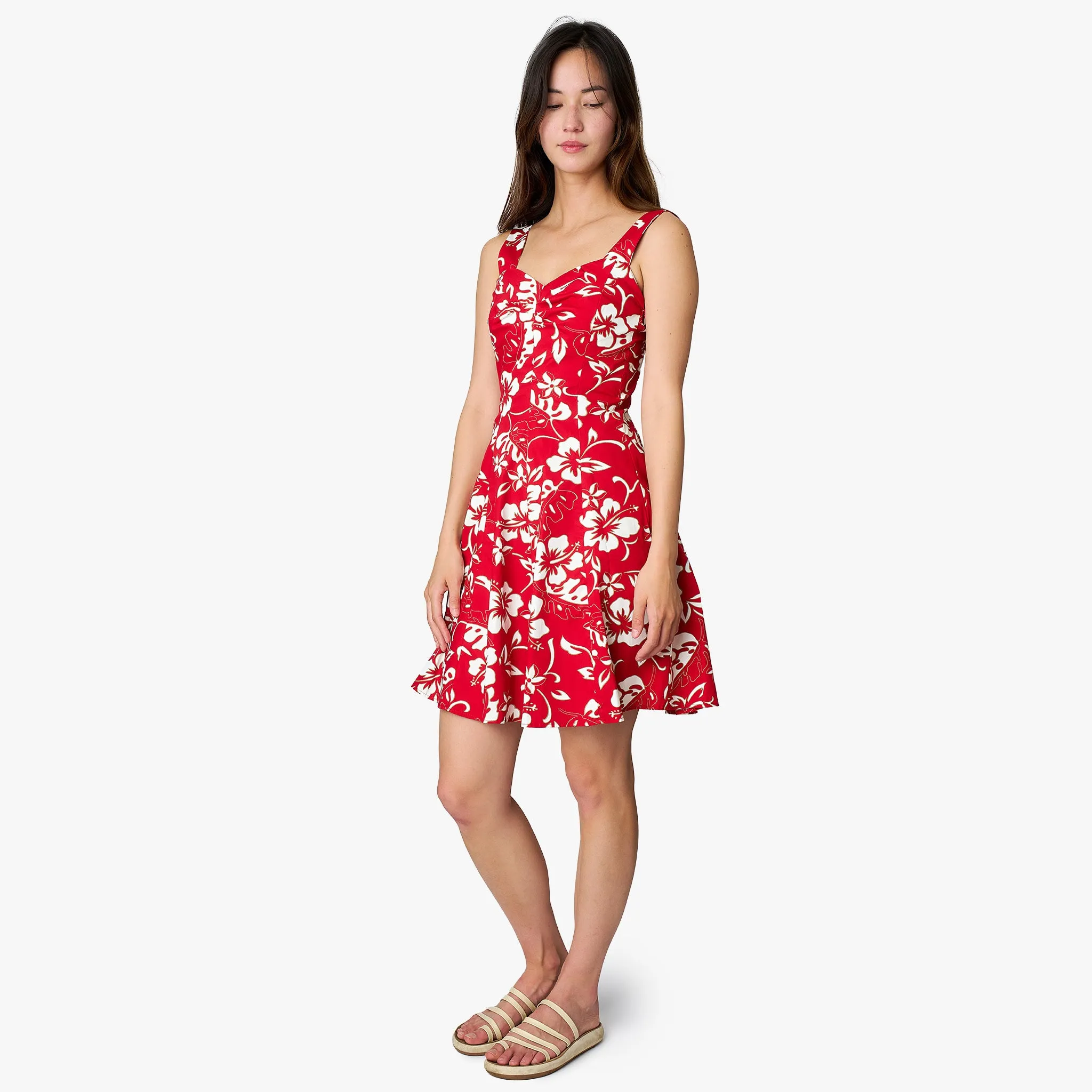 Classic Hibiscus Smock Sundress