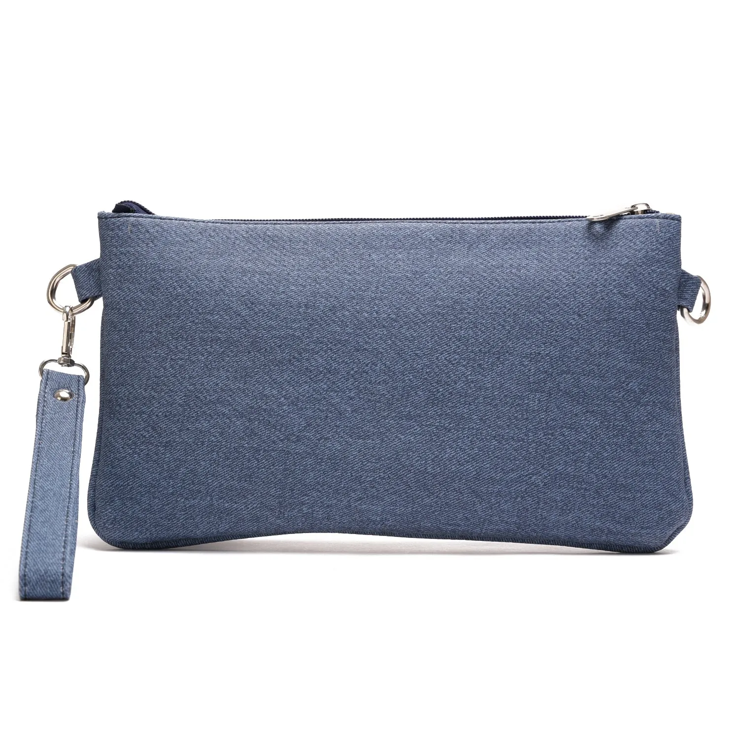 clutch and cross bag - jeans