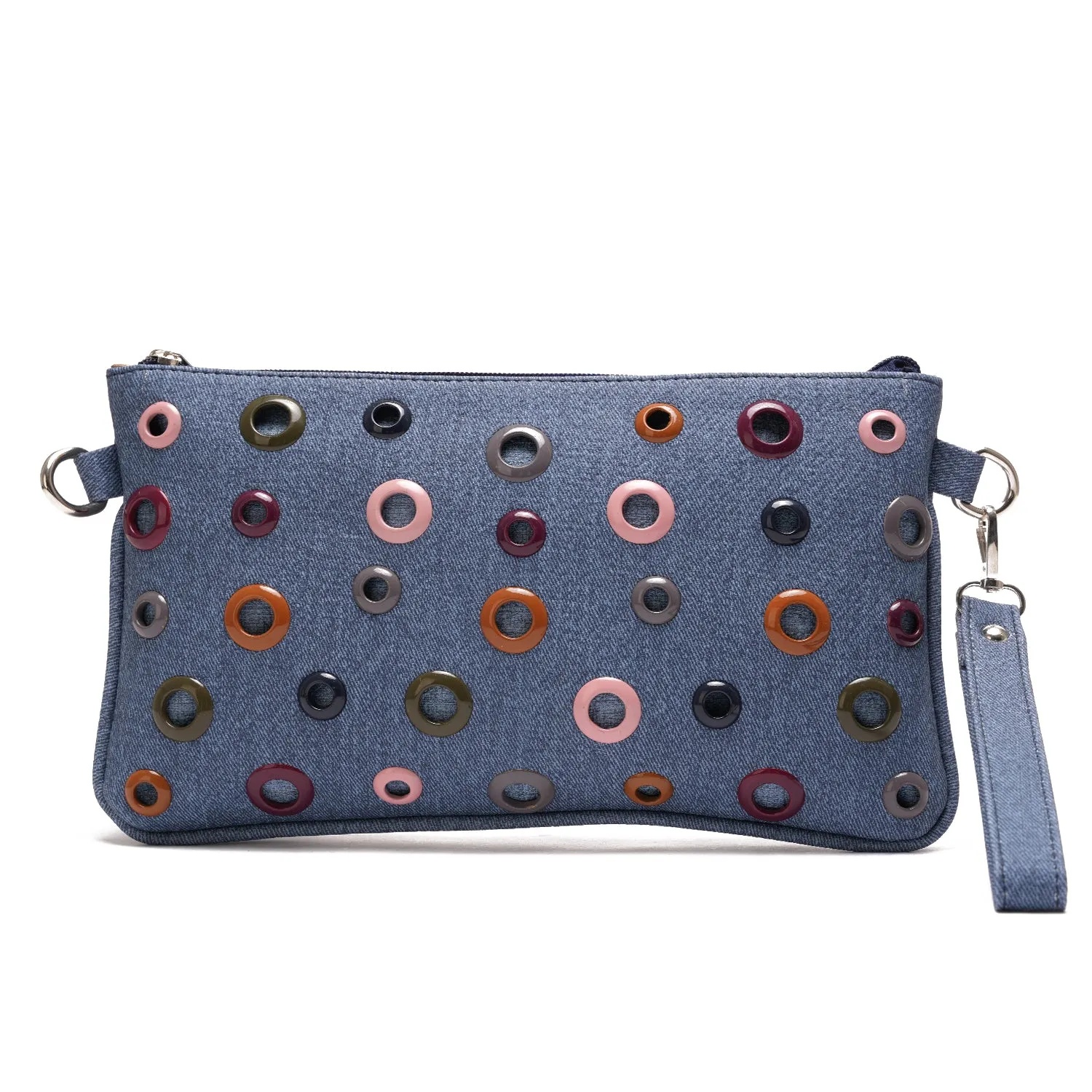 clutch and cross bag - jeans