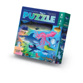 Crocodile Creek shimmering shark 60 pc puzzle