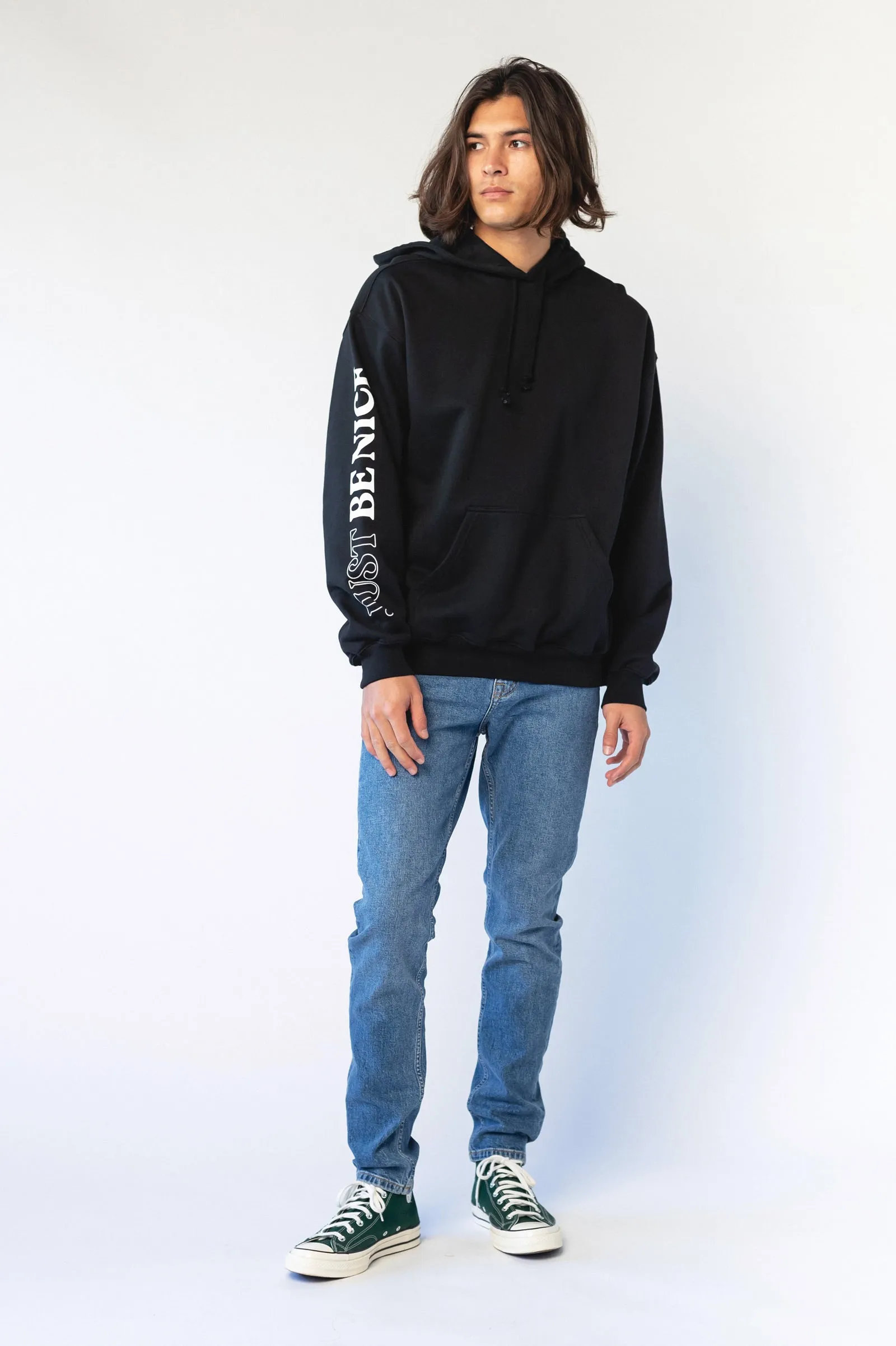 Damien Hoodie Black Swirl