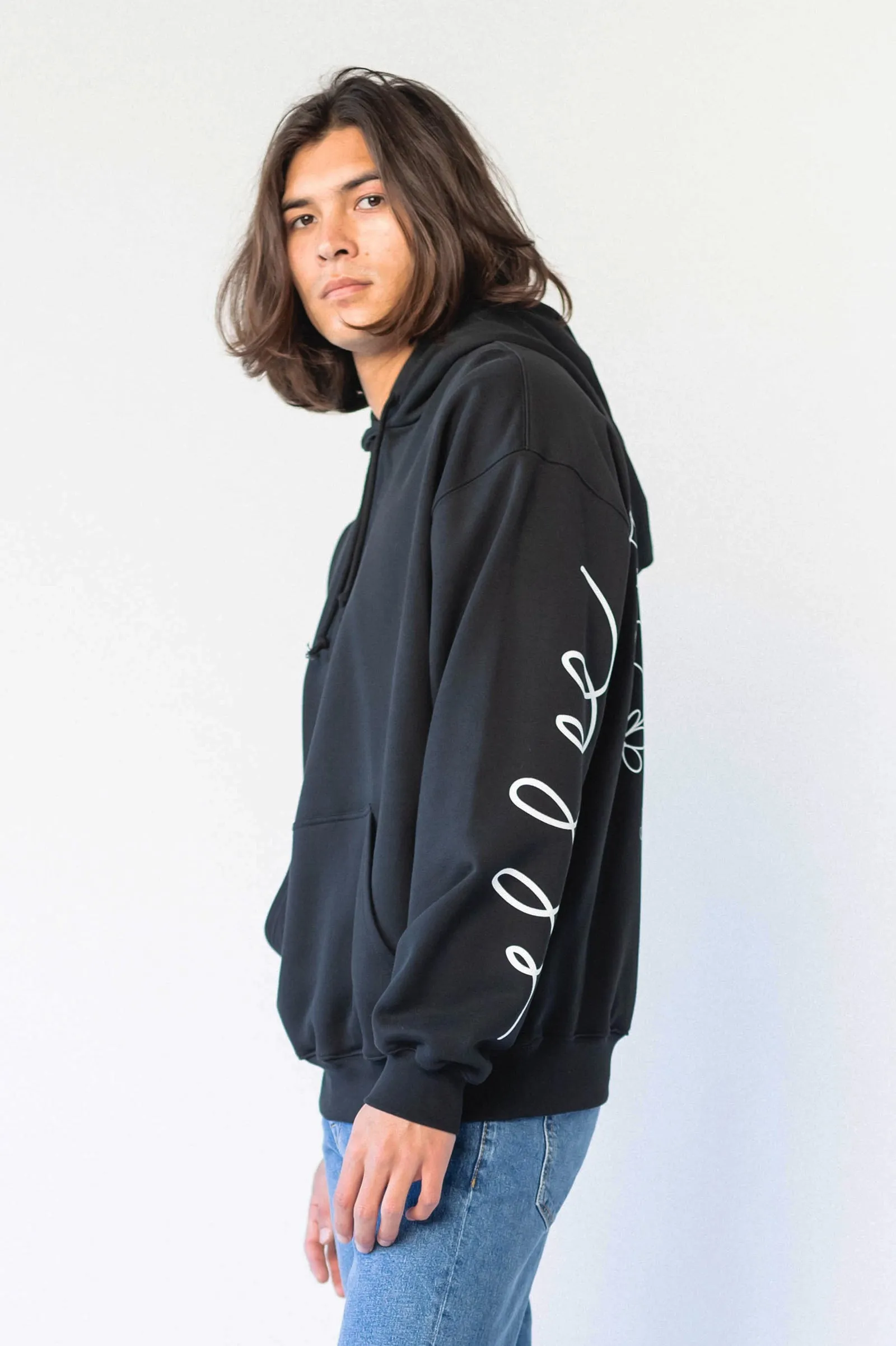 Damien Hoodie Black Swirl