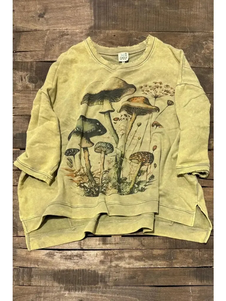 Dance With The Moon Sweatshirt - Mushroom Garden