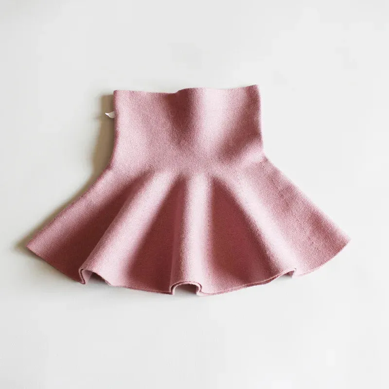 DE PEACH Winter Infant Baby Girls Tutu Skirt Children Fashion Mini Pleated Knitted Skirts Toddler Kids Clothes Autumn 2-10Years