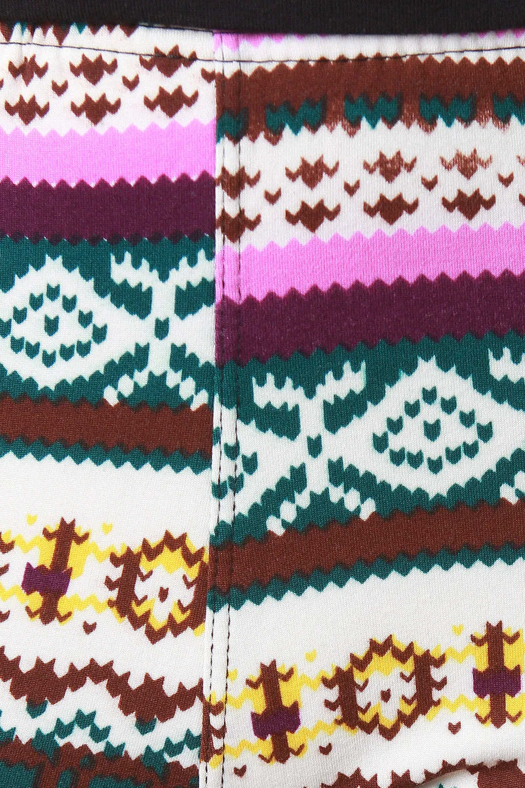 Diamond Pattern Fair Isle Tight Leggings